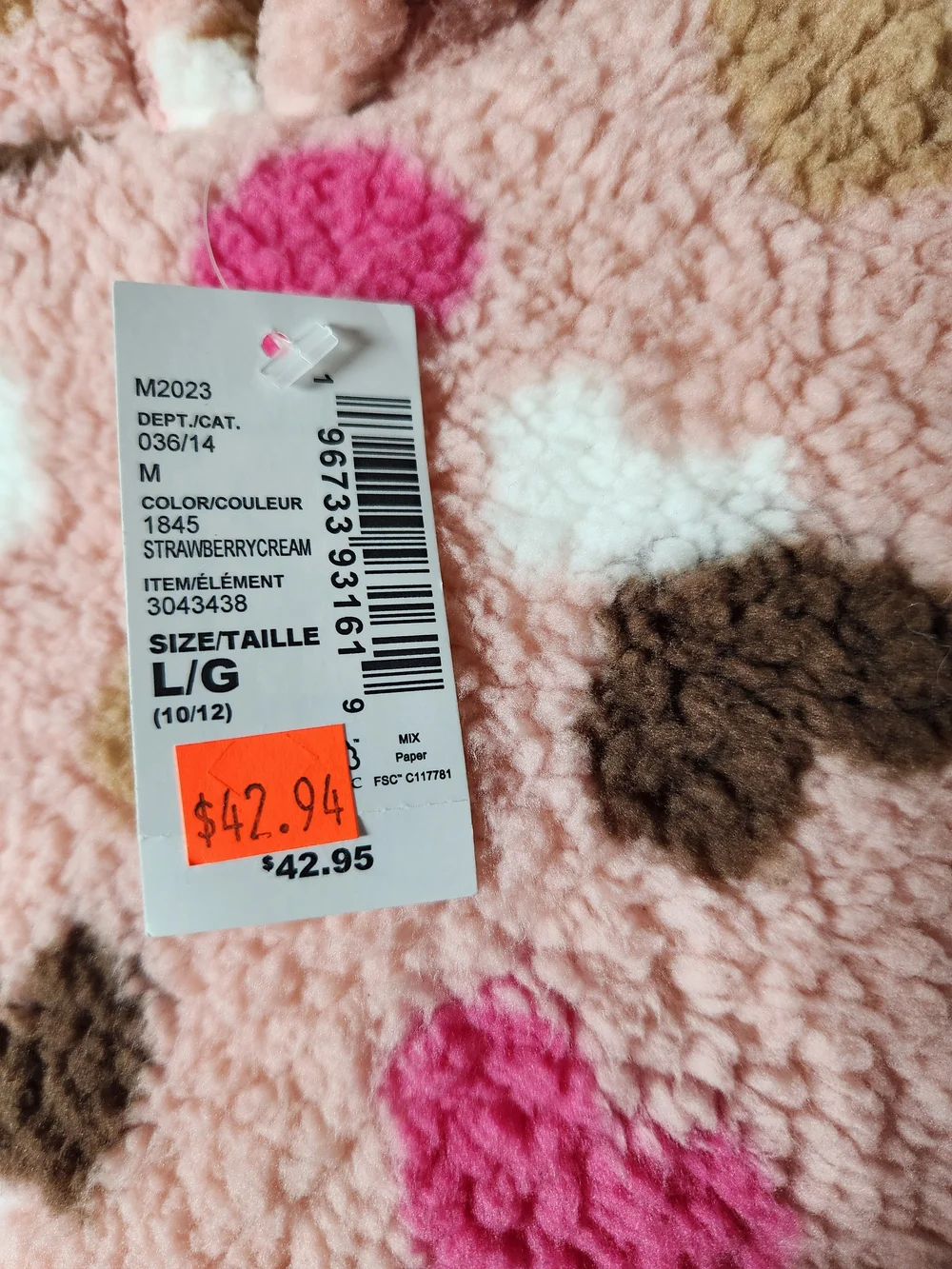 The Children's Place Pink Fuzzy Heart Hoodie Pullover